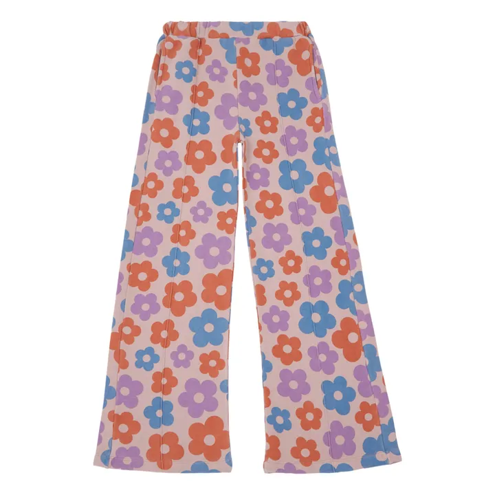 Longlivethequeen Pantalon Fleurs Coton Bio | Rose