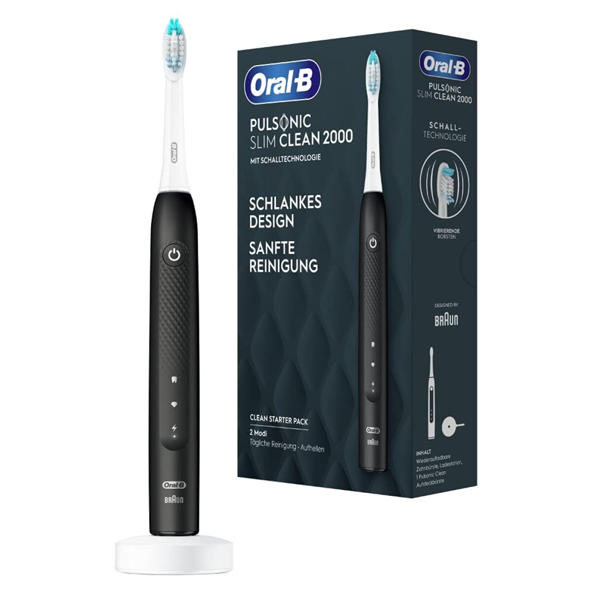 Oral-B Pulsonic Slim Clean 2000 elektrische Zahnbürste Black