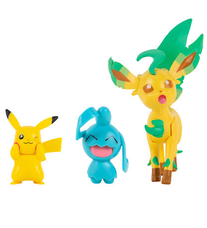 Pok?mon Figurer - 3-pak - Battle Figure - Pikachu/Wynaut/Leafeon