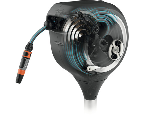 RollUp S tuinslangbox met grondpen inclusief 15 m slang, 360° draaibaar en RollControl technologie
