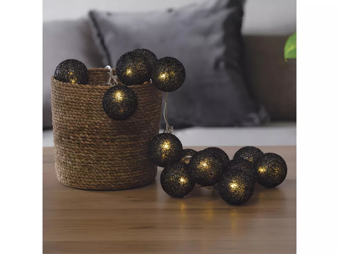 Guirlande Led Secteur 20 Boules D6cm - ATMOSPHERA