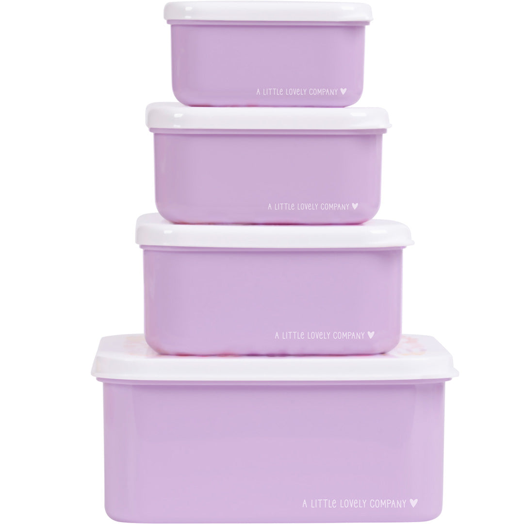 A little lovely company lunchbox set - bloementuin - 4st