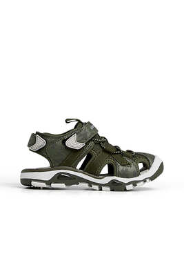 Nordbjørn Safari Blinkende Sandal, Green Khaki