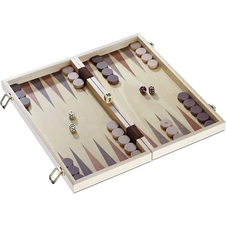 Philos - Schach-Backgammon-Dame-Set, Feld 40 mm, Königshöhe 76 mm