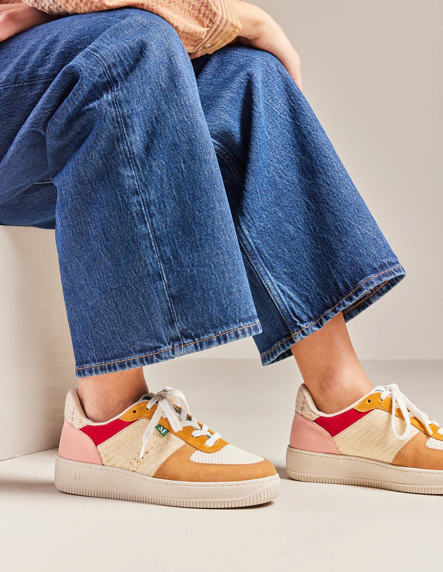 Baskets basses Maxence F - Camel écru ocre
