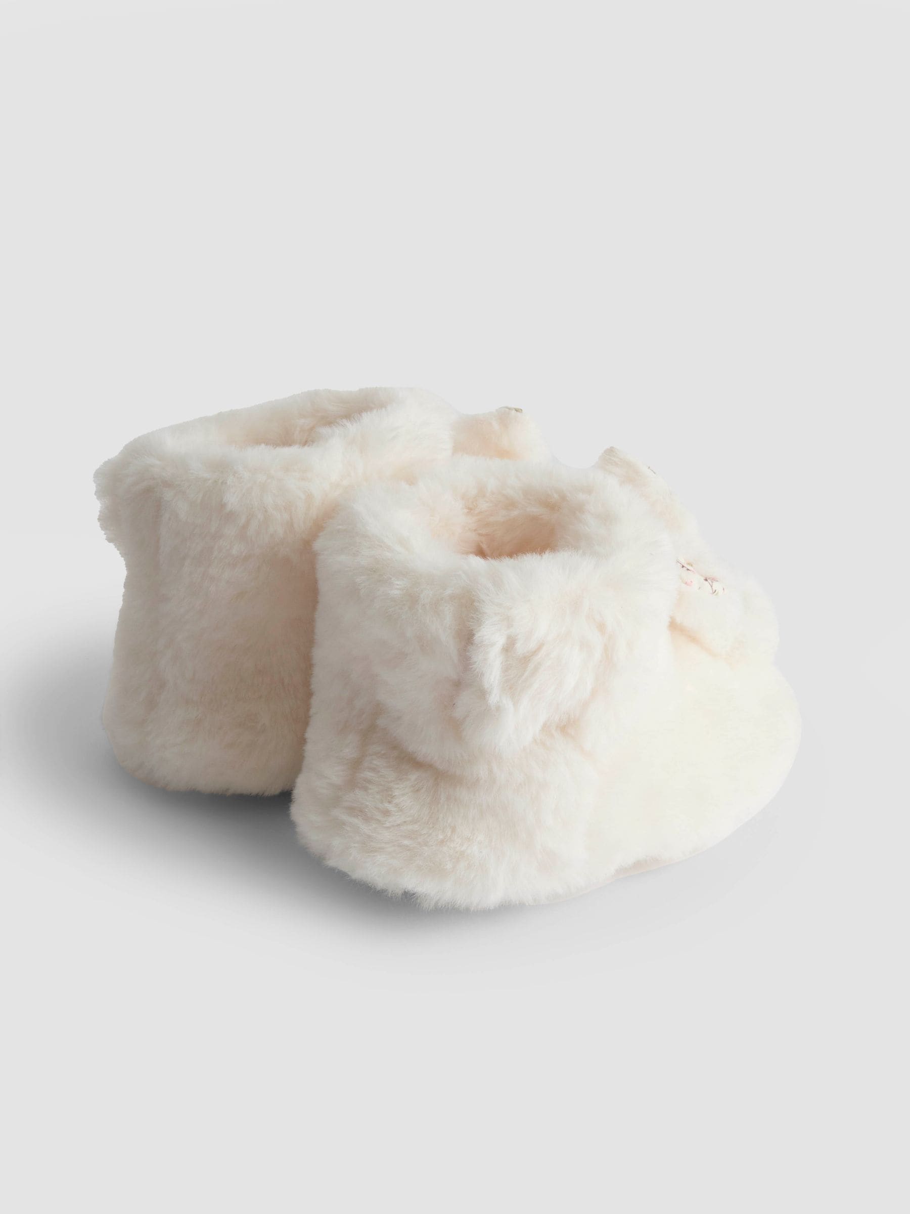 Wit met konijn - JoJo Maman Bébé Plush Slipper Boots