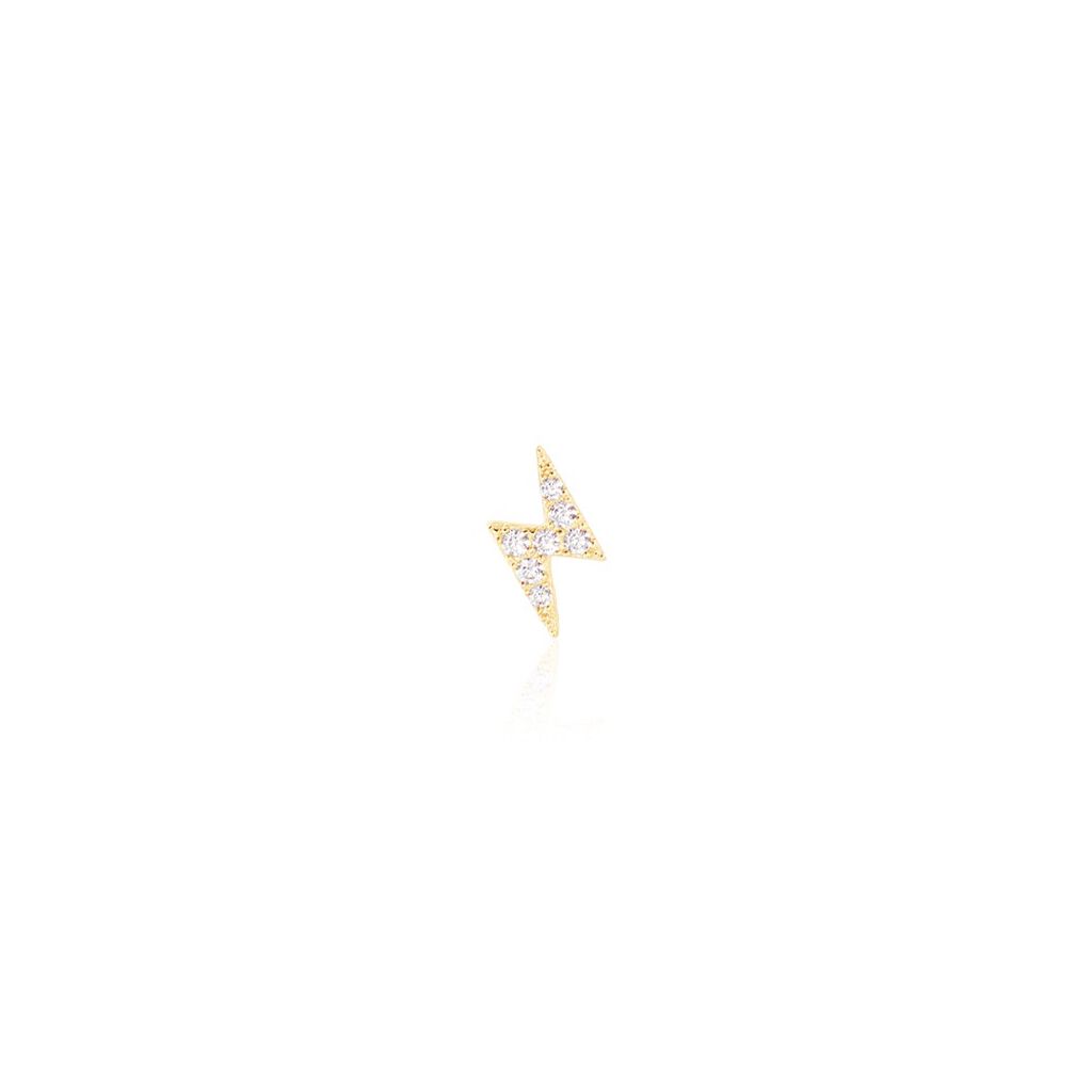 Boucles D'oreilles Puces Jusa Or Jaune Oxyde De Zirconium