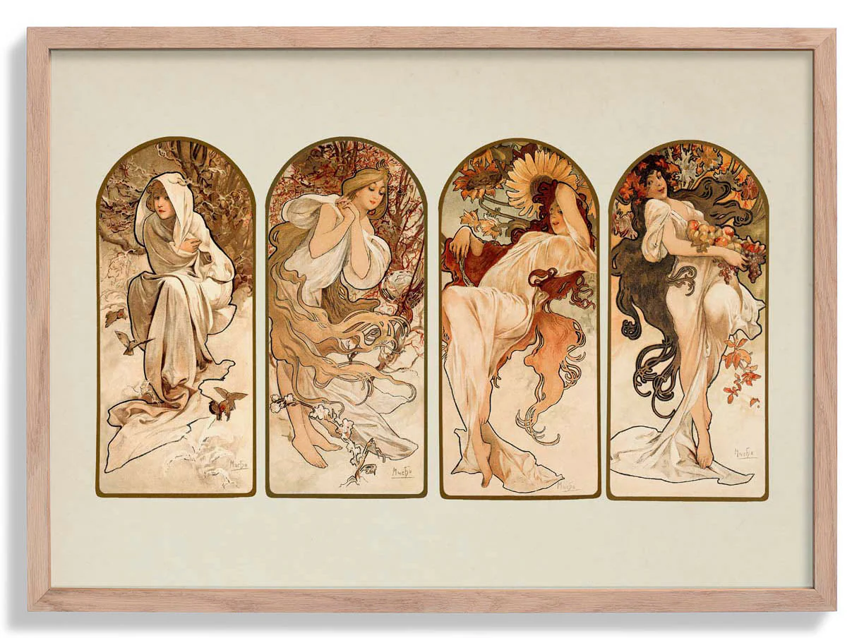 Die Jahreszeiten von Alphonse Mucha
