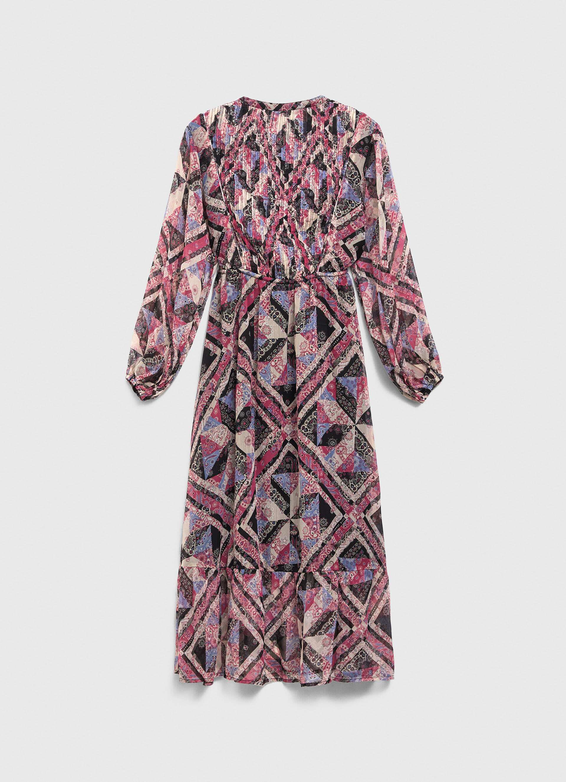 VESTIDO MIDI COM DETALHES DE PAISLEY - multicolorido