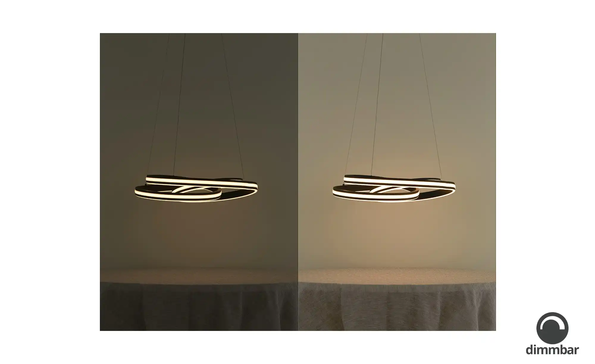Trio LED-Pendelleuchte, schwarz ´gedreht´