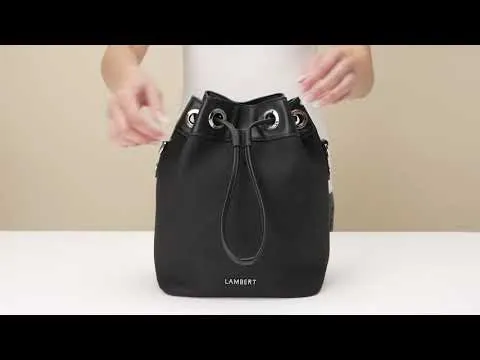 Lambert Sac Bucket 2-en-1 en Microsuède Vegan Camilla - Noir