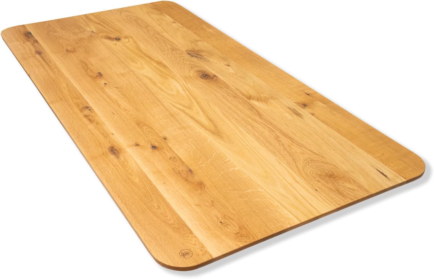 Tischplatte Schreibtischplatte Wildeiche Massivholz Schweizer Kante (160 x 60 cm)