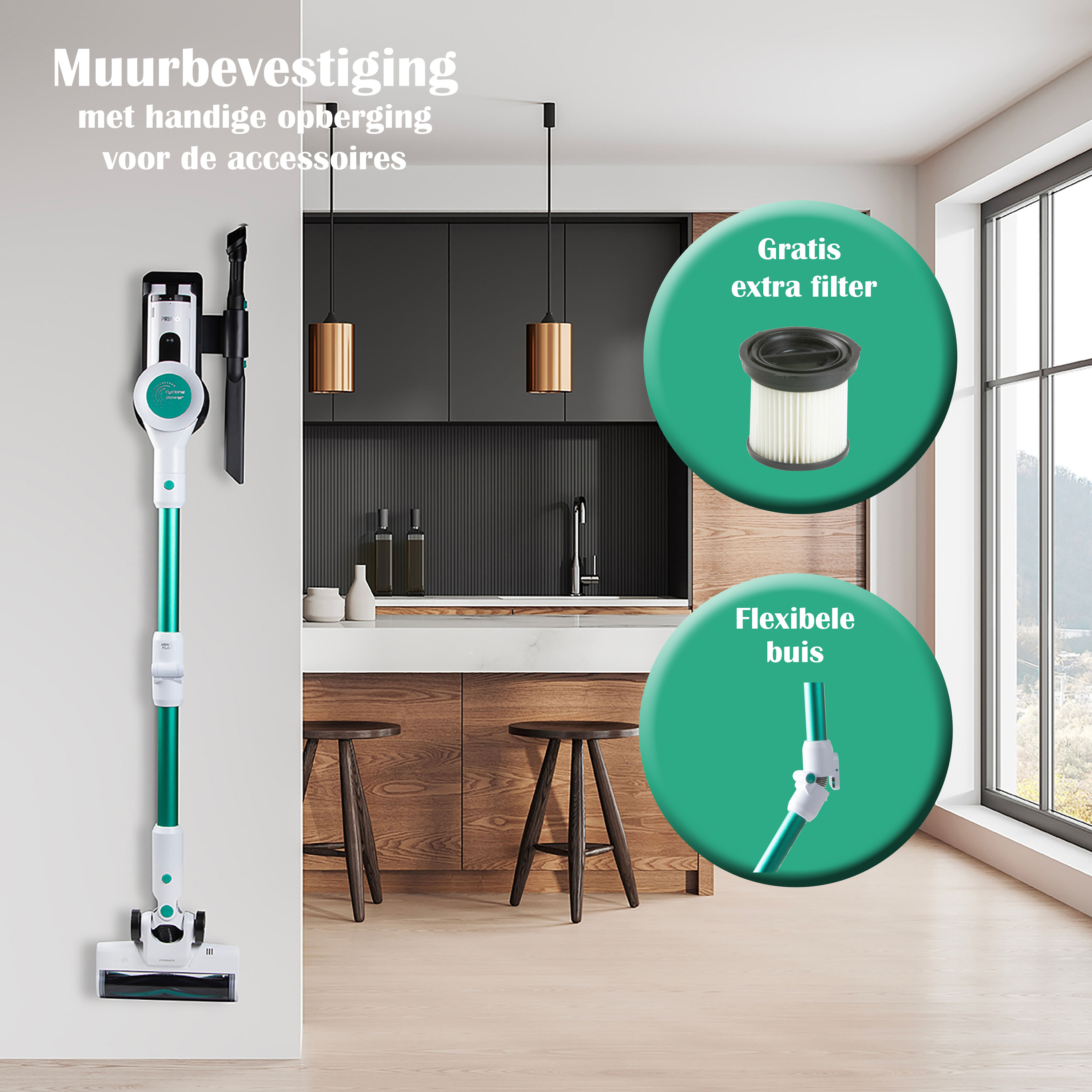 PRIMO PR510SV 3-in-1 Steelstofzuiger met flexibele steel - Blue