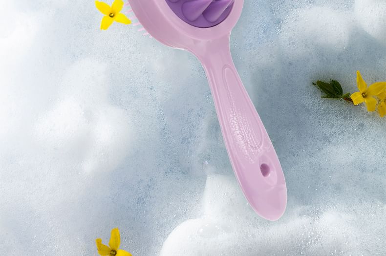Fondes - Hoofdhuidmassager met dubbele kop en haarborstel