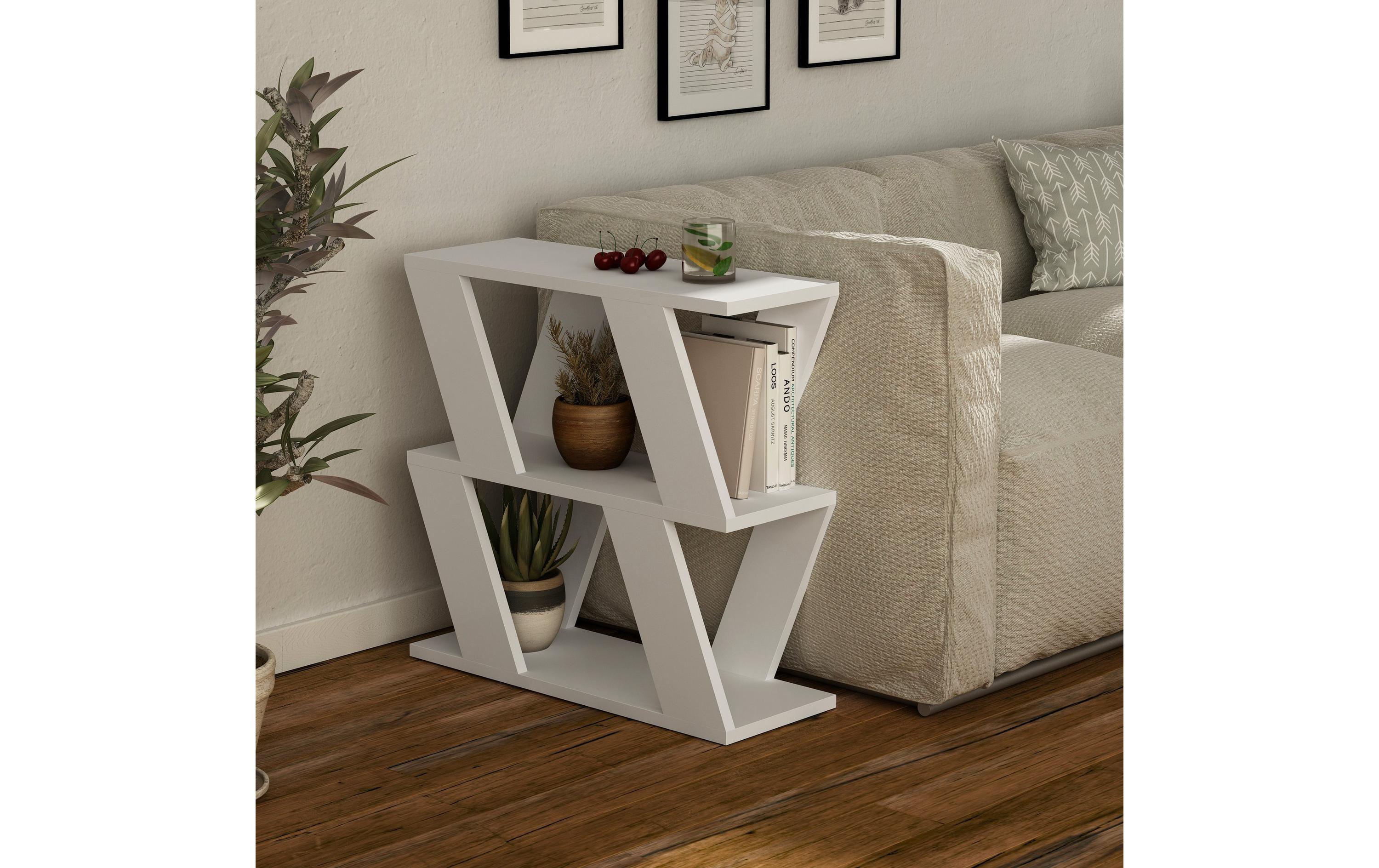 Regal Lazena 60 x 57 x 22 cm, WeissBücherregal