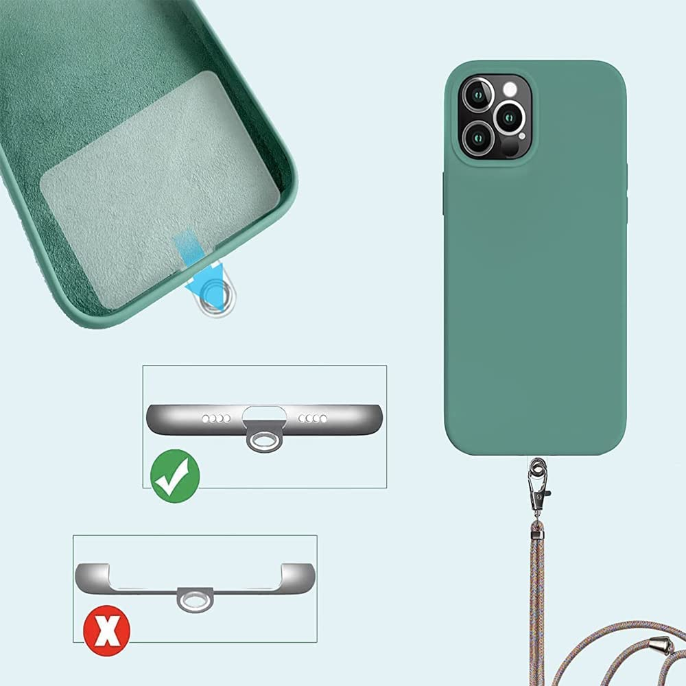 (150cm) Universal Necklace Handykette Umhängeband für Schutzhülle   1x Einlage - Schwarz