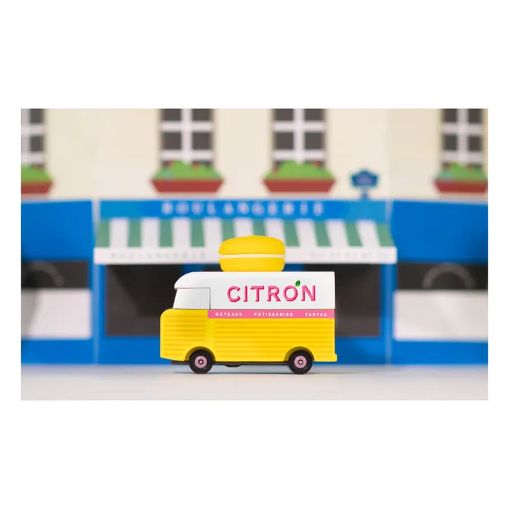 Candylab Voiture Macaron citron en bois