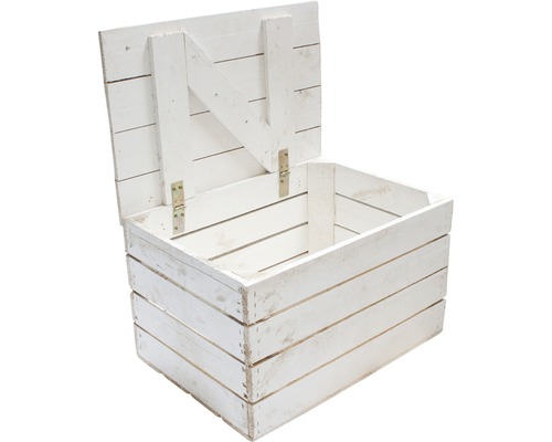 Houten kist, wit, 50x40x30 cm