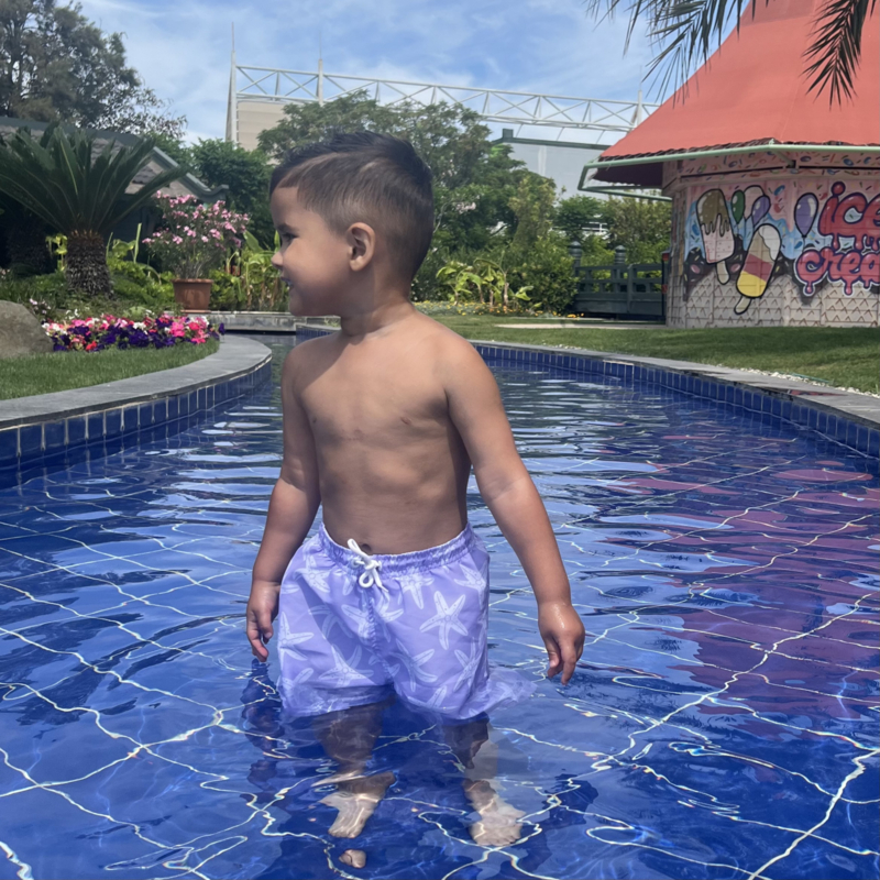 UV Zwemshort lila sea star