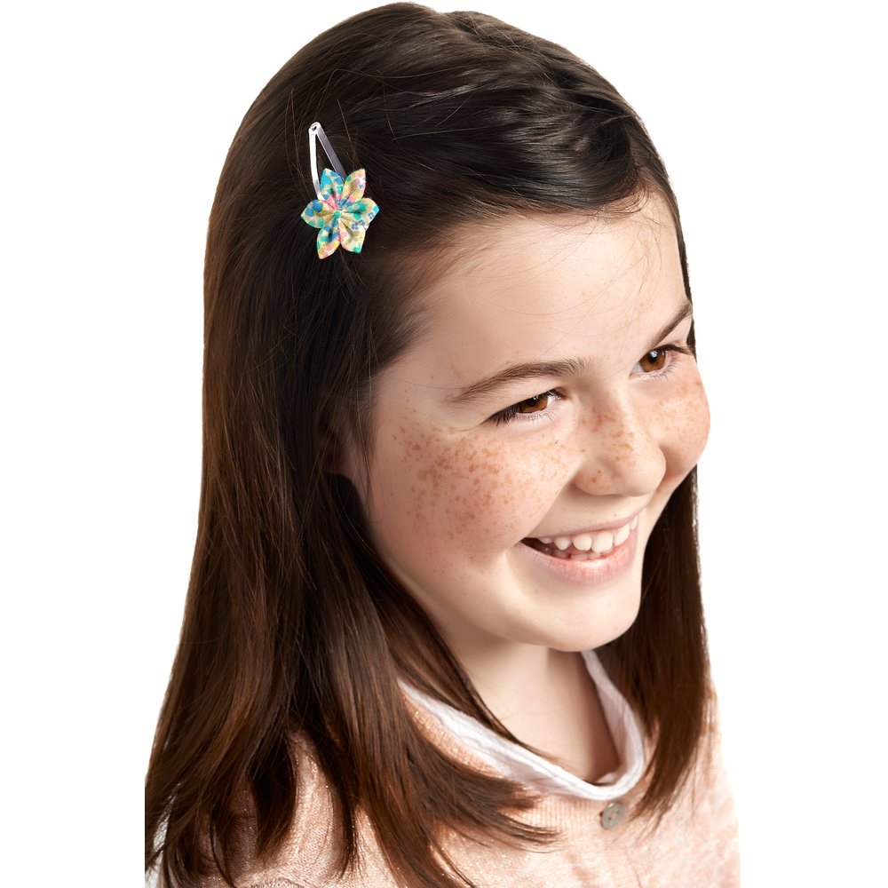Barrette Clic-Clac Fleur Étoile Pâquerette Vintage