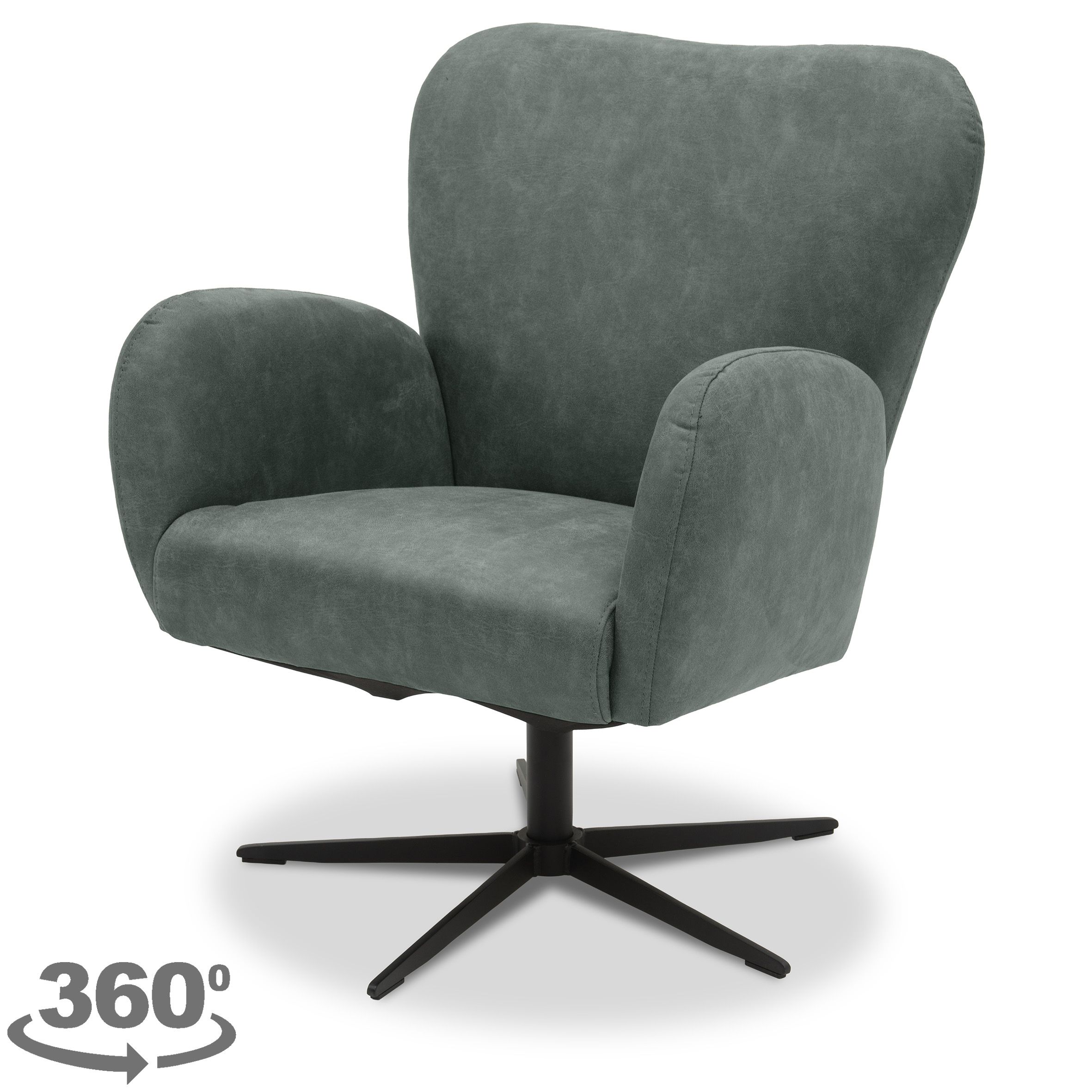 Draaifauteuil Sammy B80 x D85 x H89 cm