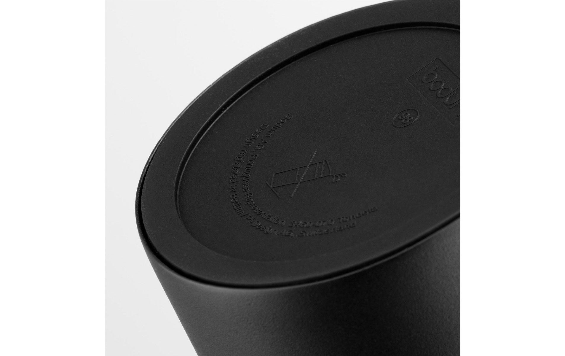 Travel Mug Doppelwandig Schwarz, 0.6 lReisebecher aus Edelstahl