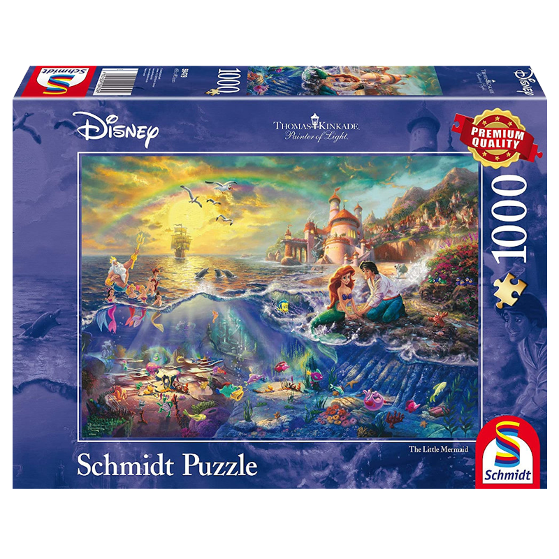 Puzzle 1000 pièces - Kinkade - La petite sirène