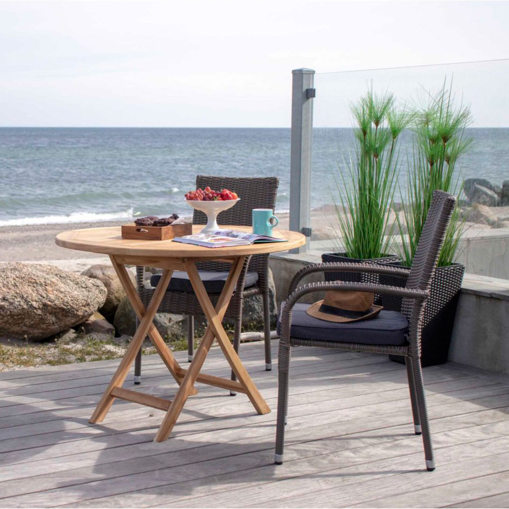 Inklapbare houten tuintafel Jane Naturel