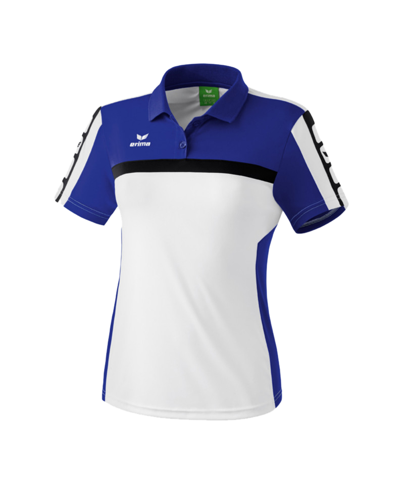 Erima 5-Cubes Poloshirt Damen Weiss Blau