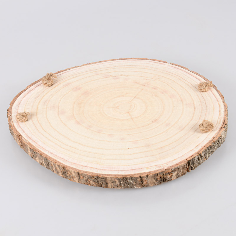 Plateau rondin de bois en pin