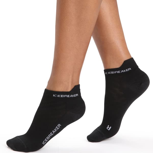 Chaussette running ICEBREAKER W RUN+ _ULTRALIGHT MICRO BLACK/SNOW