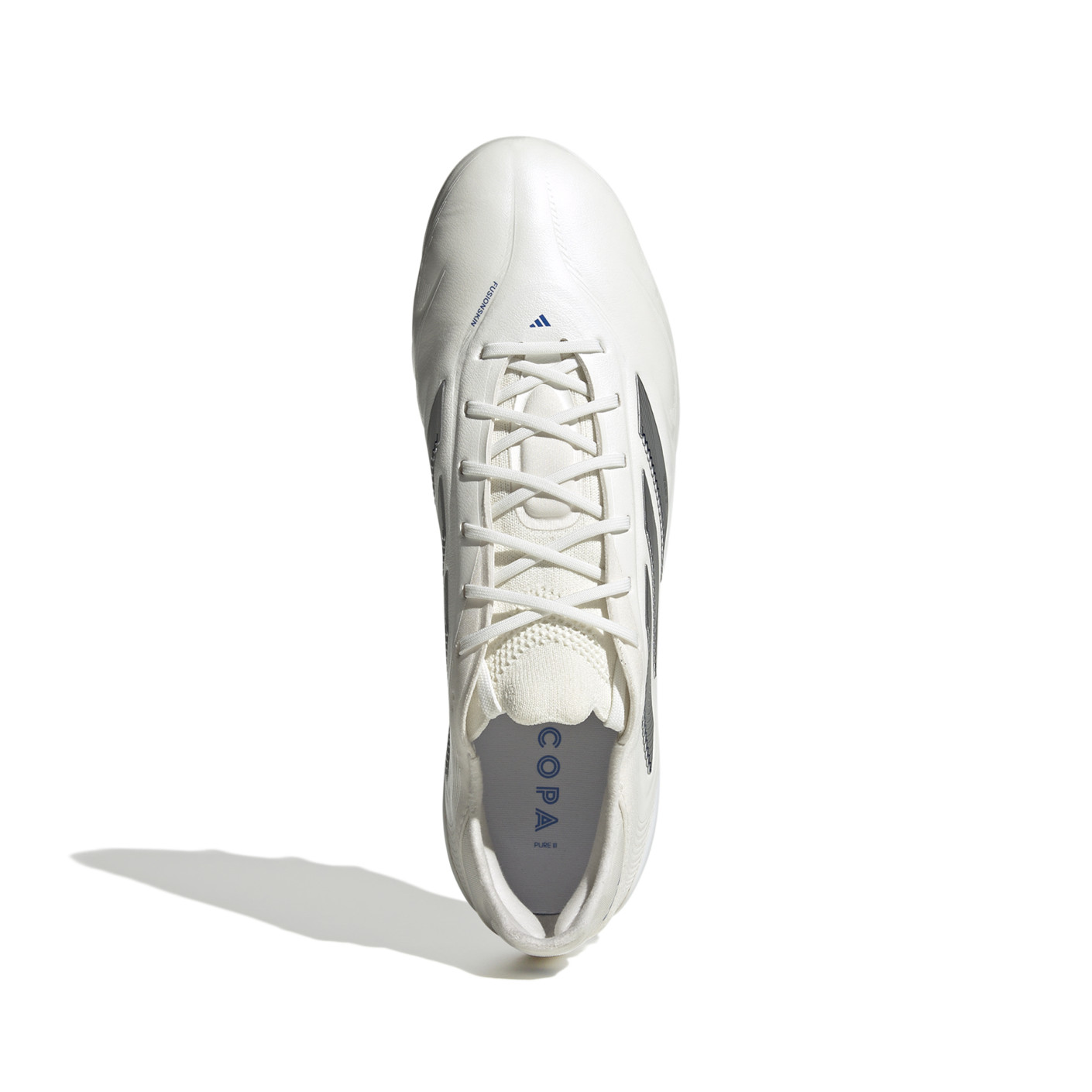 Adidas Copa Pure III Elite Gras Voetbalschoenen (FG) Wit Zilver Blauw