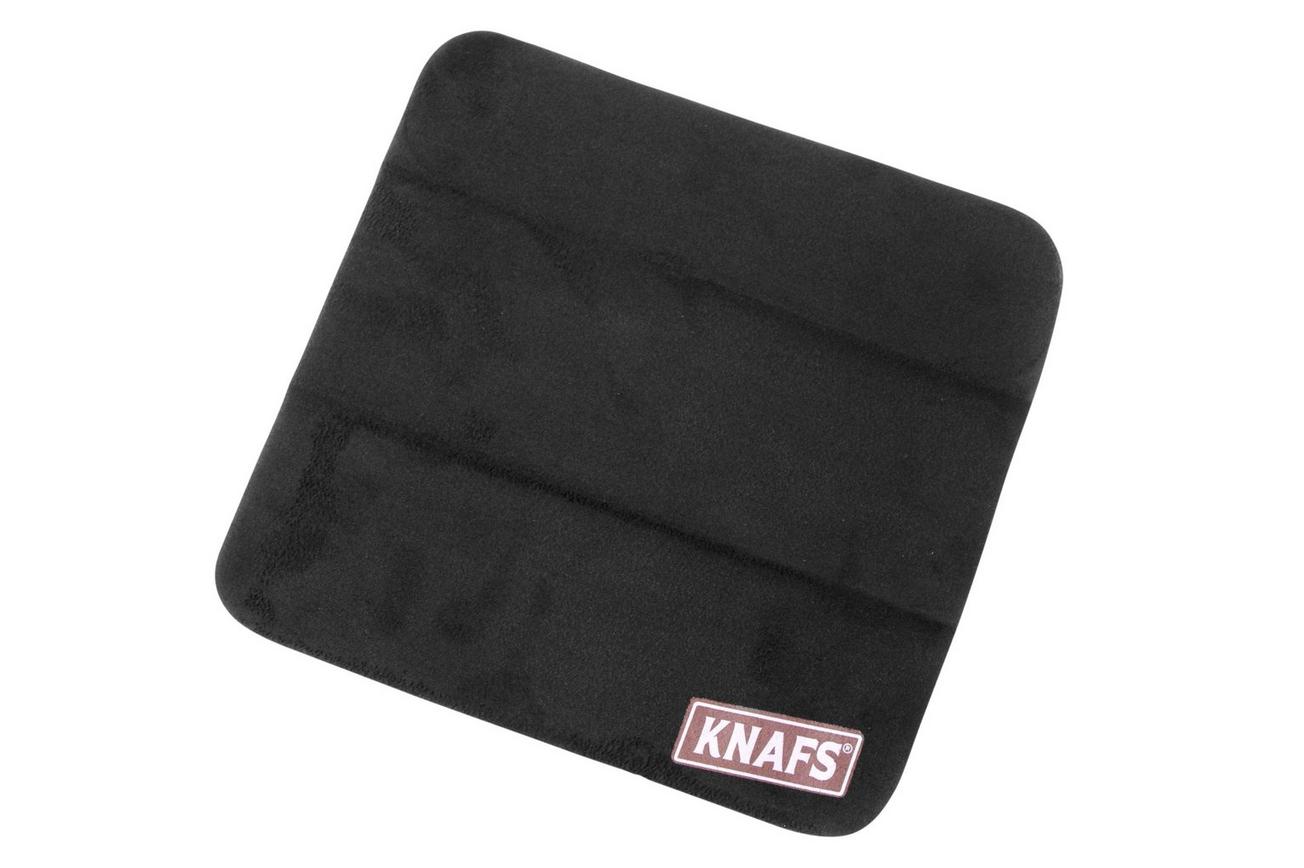 KNAFS Polishing Cloth KNAFS-00539 Black Suede Red Logo, poetsdoek