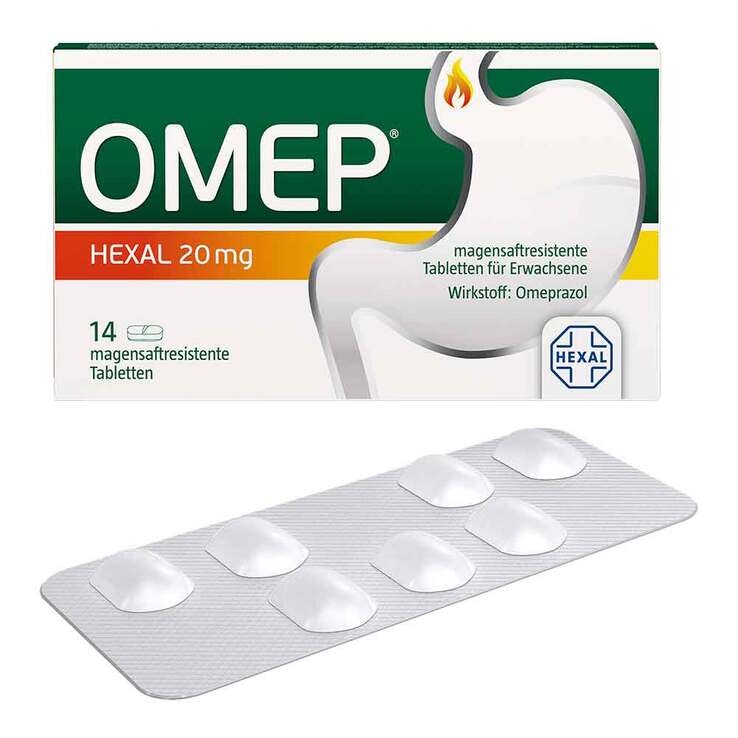 Omep Hexal 20 mg magensaftresistente Tabletten, 14 St