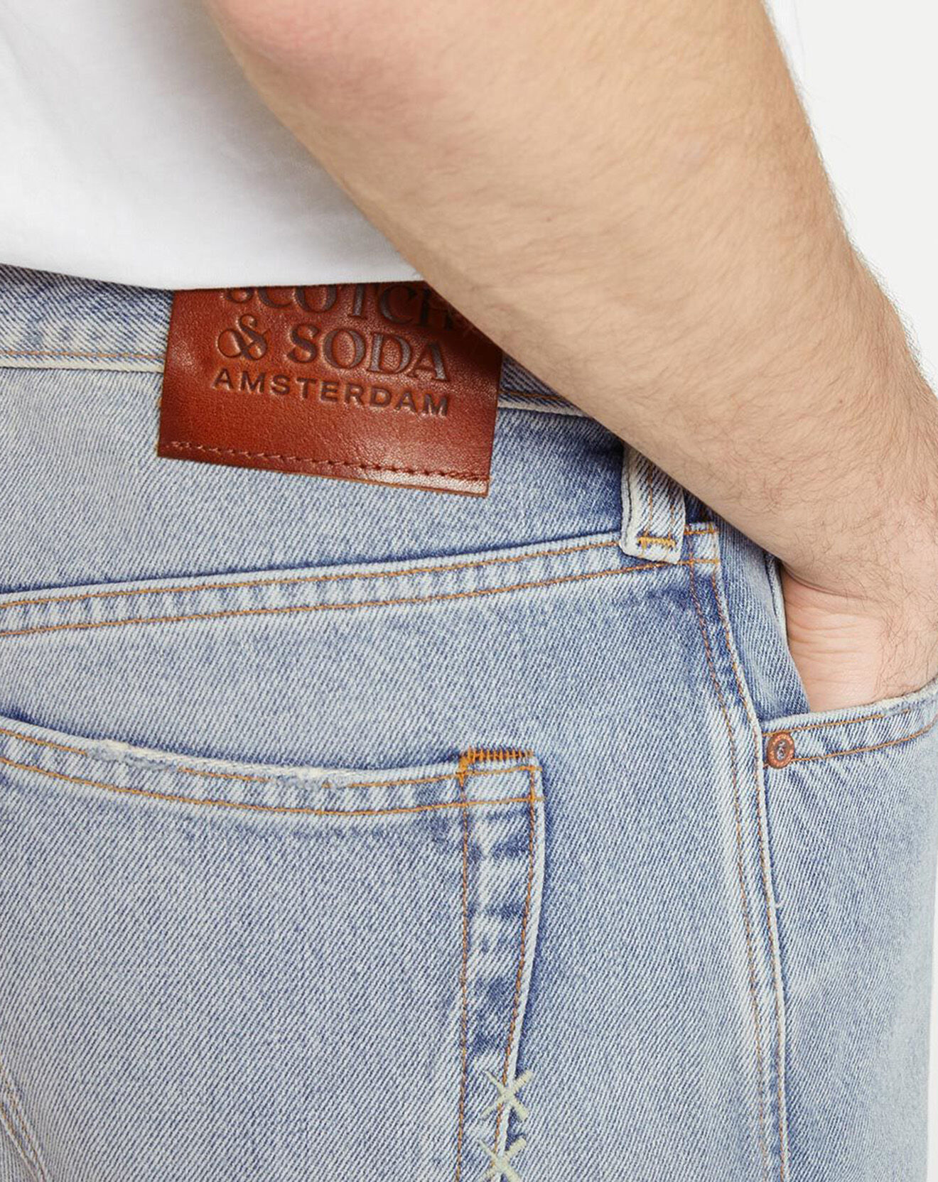 Scotch & Soda Jean 100% Coton Bio Regular Fit bleu clair