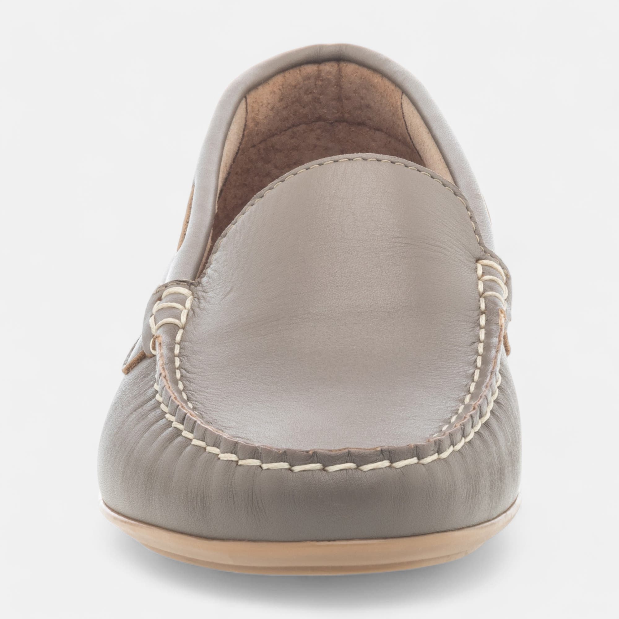 Mocassins Femme en cuir taupe