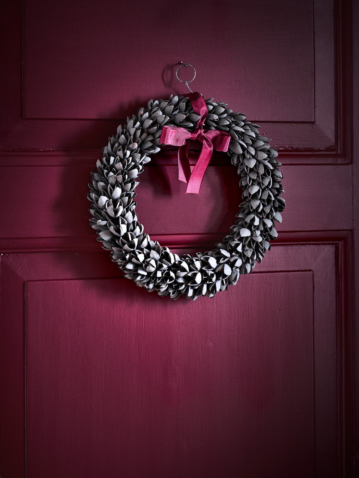 Krans af bakuli Ø30 | Bakulibælge/kokosfibre. Ø30 cm. | Anthracite | Couronne