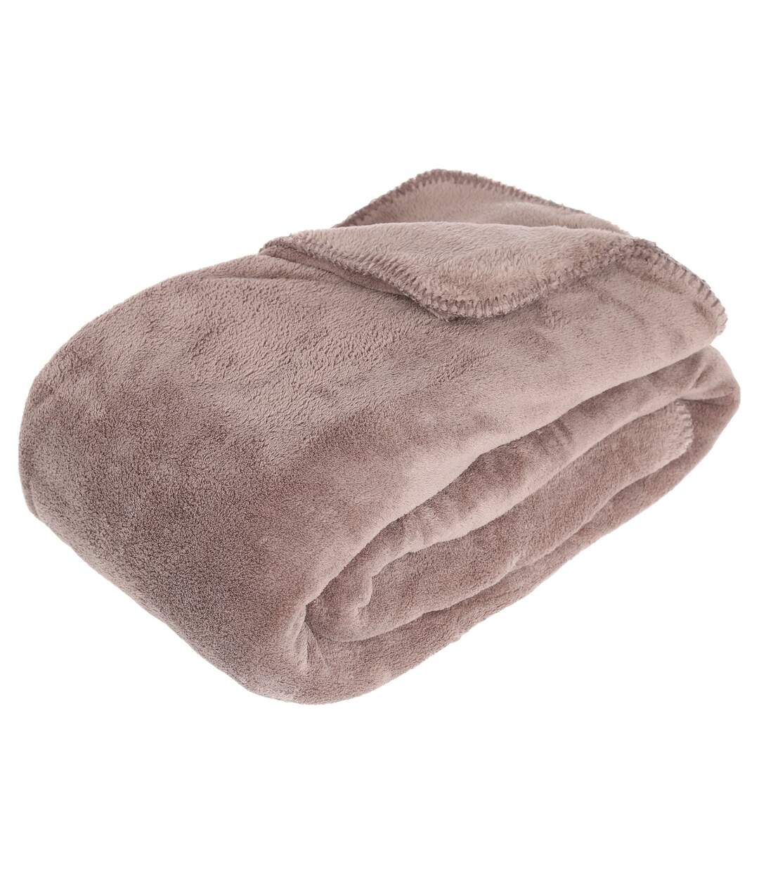 Plaid en microfibre - 180 x 230 cm - Taupe