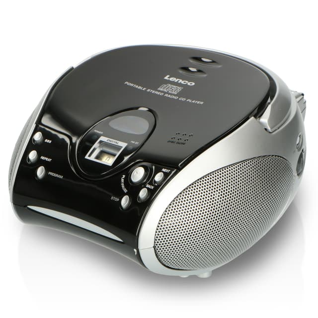 Bærbar stereo FM-radio med cd-afspiller