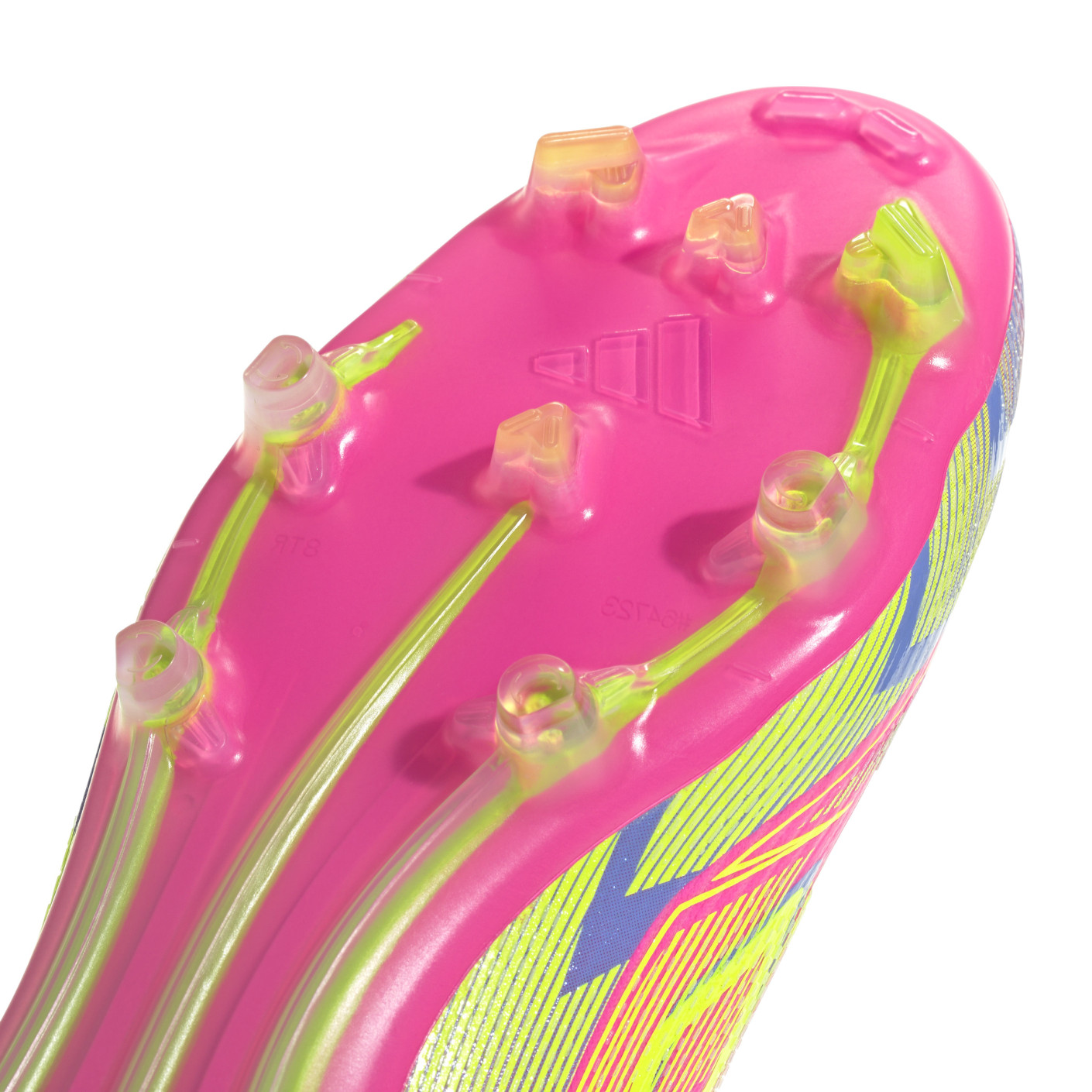 Adidas F50 Pro Gras Voetbalschoenen (FG) Roze Neongeel Blauw