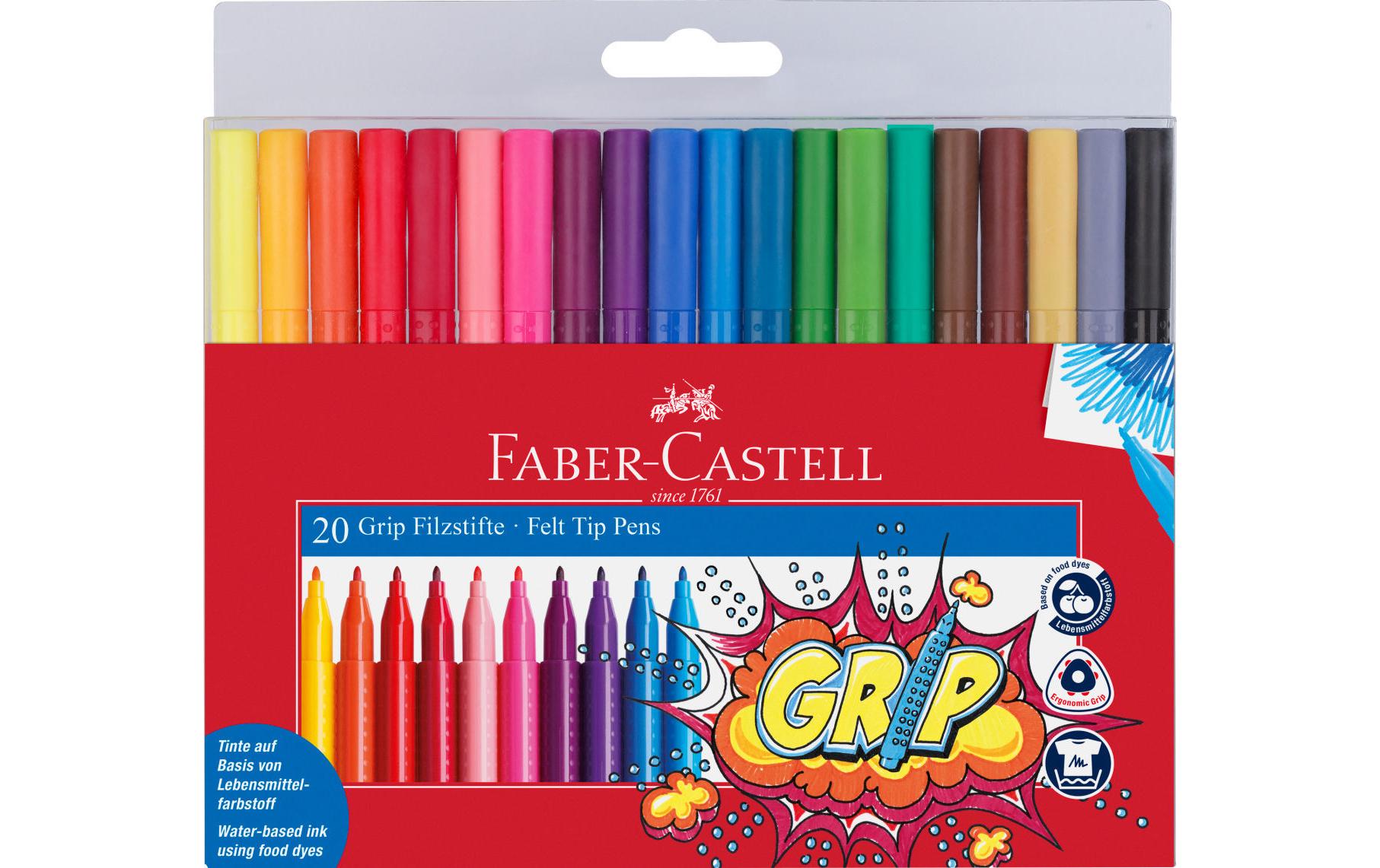 Filzstift Grip Colour Marker 20er KunststoffetuiFarbstiftset im 20er Etui