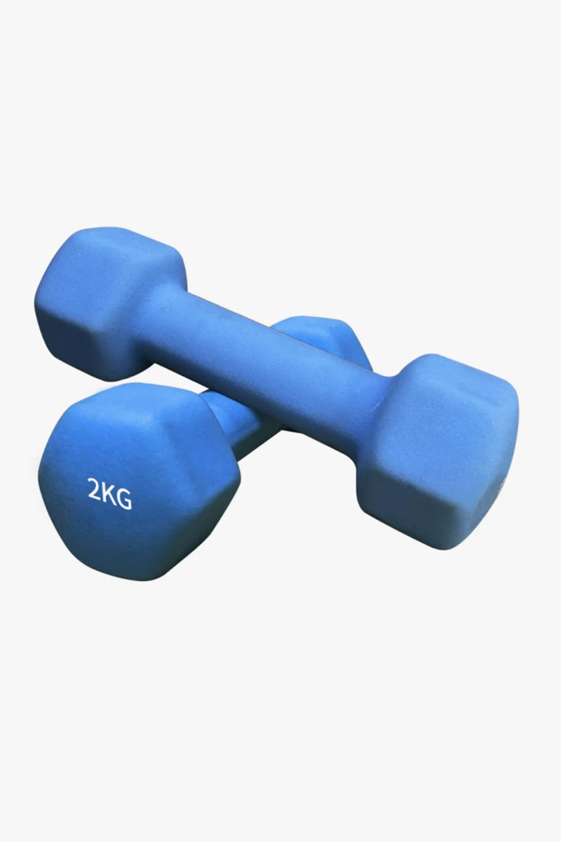 POWERZONE Hexagonal Neoprene 2 x 2 kg Hantel Set