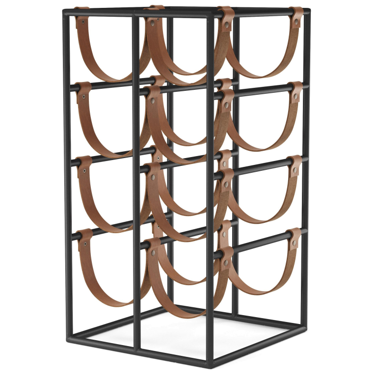 Audo Copenhagen Umanoff wijnrek zwart/cognac