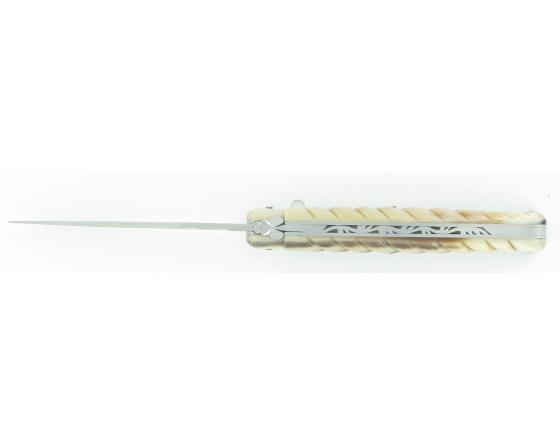 Laguiole Corde Corne Blonde RWL34 Couteau de Poche - Laguiole par Fontenille Pataud