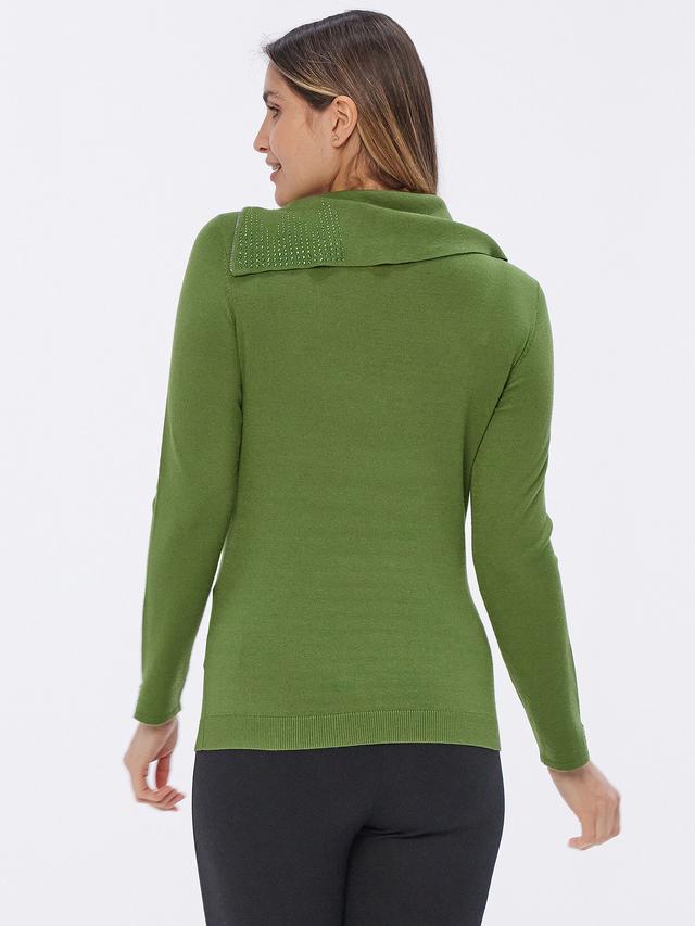 Feinstrick Pullover Zipkragen