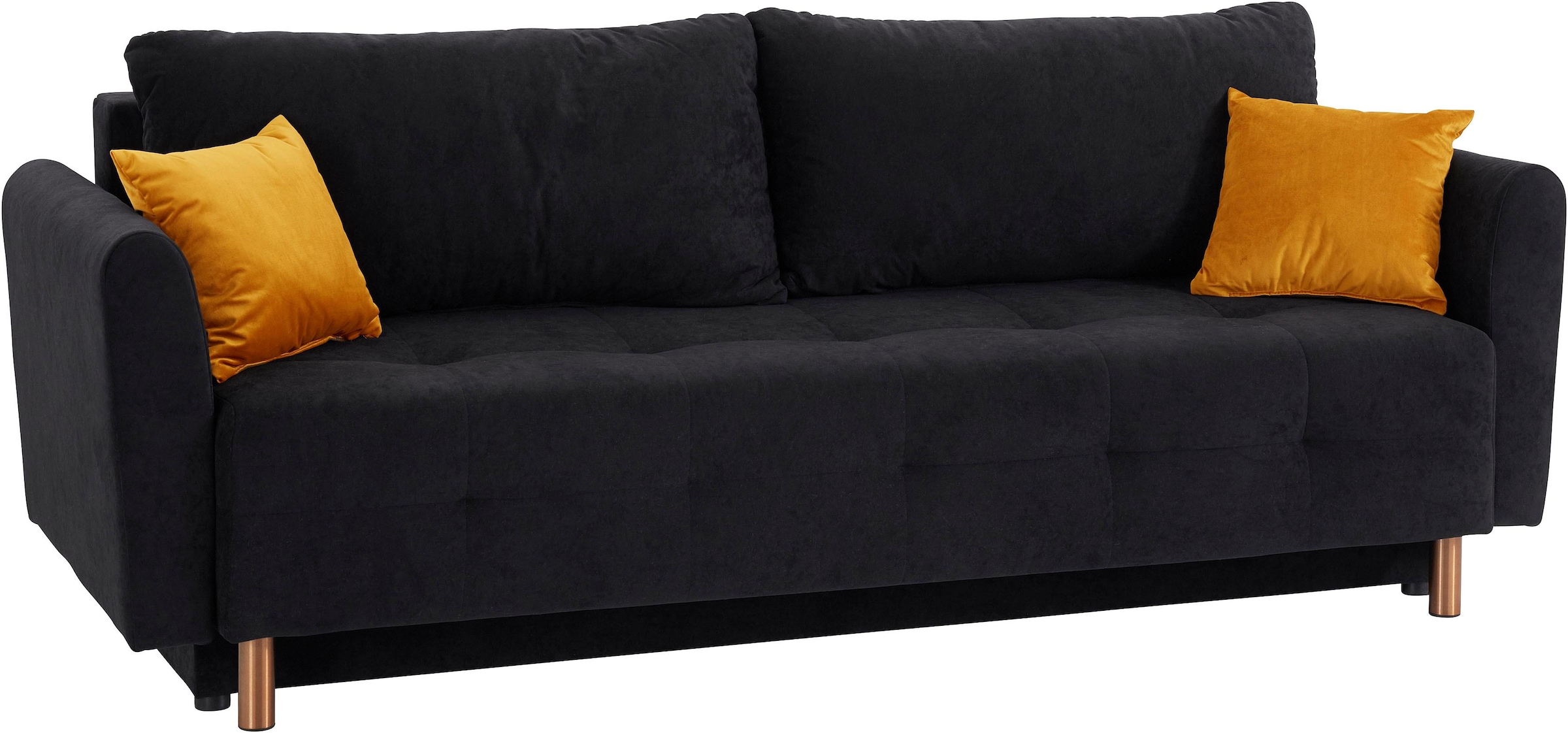 INOSIGN Schlafsofa »Nordic« mit Federkern und Metallbeinen, Steppung im Sitzbereich