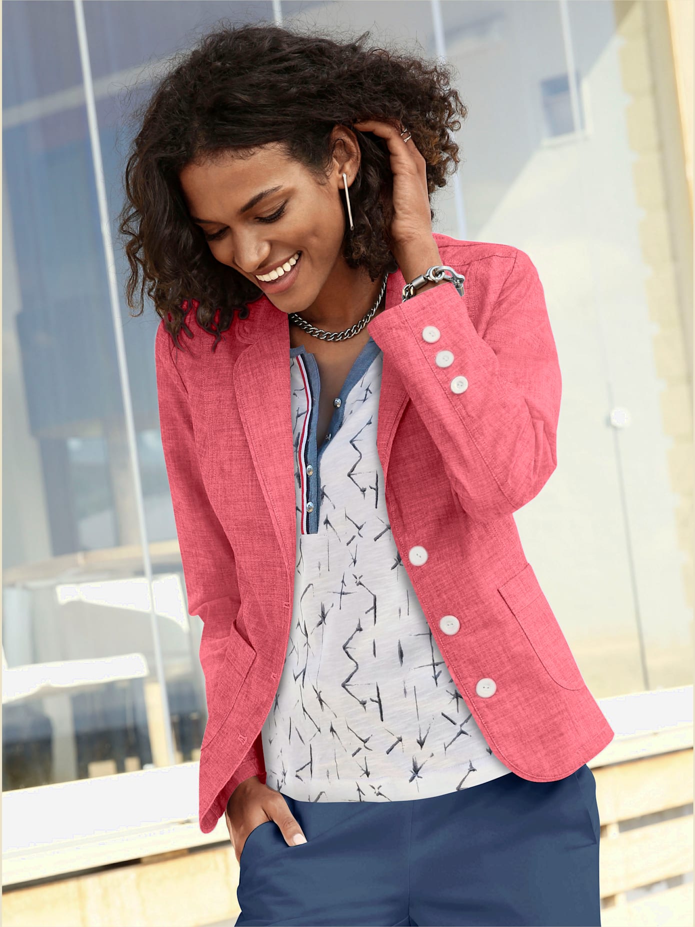 Blazer femme avec col à revers