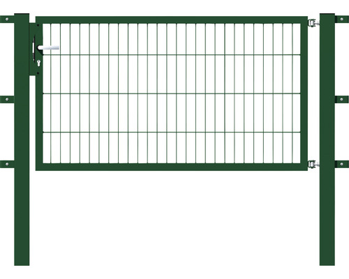 Enkele poort ALBERTS Flexo 150 x 80 cm 6/5/6 kader 40x40 incl. palen 8 x 8 cm groen