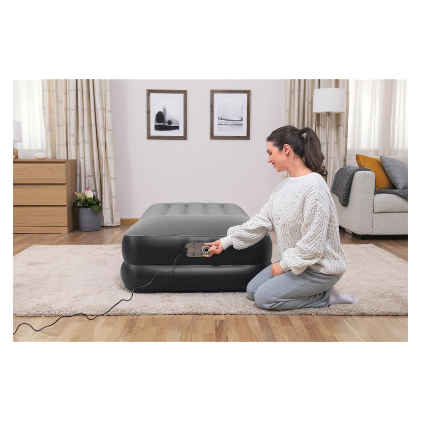 Luftmadrass med innebygget pumpe 191x97 cm 230 V