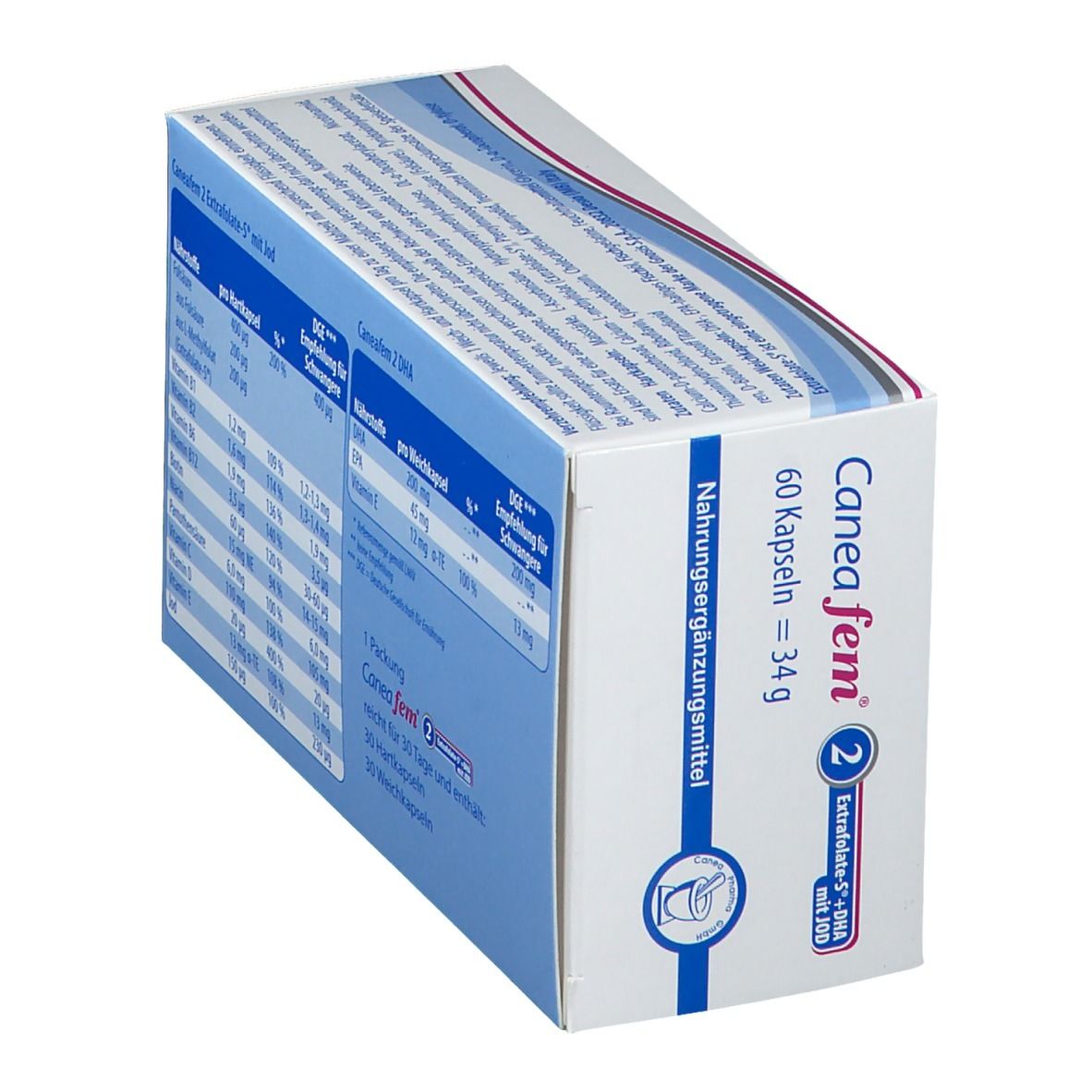 Caneafem® 2 Extrafolate-S + DHA + Jod Kapseln - Schwangerschaft & Stillzeit